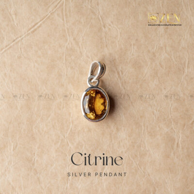 Citrine Silver Pendant