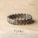 Pyrite Flat Bead Bracelet