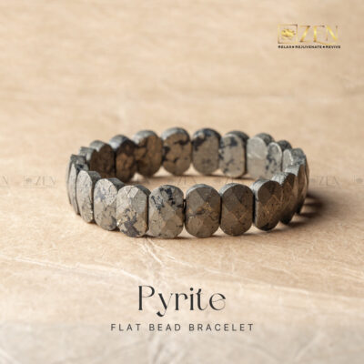 Pyrite Flat Bead Bracelet