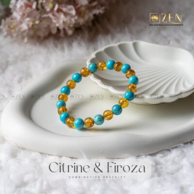 Citrine & Firoza Combination Bracelet