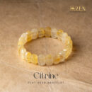 Citrine Flat Bead Bracelet