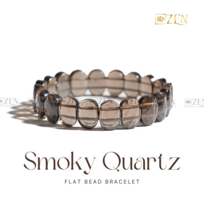 Smoky Quartz - Flat Bead Bracelet