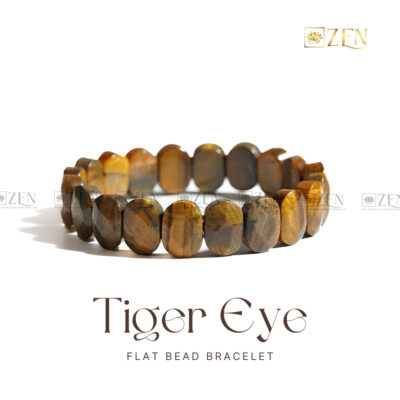 Tiger Eye - Flat Bead Bracelet