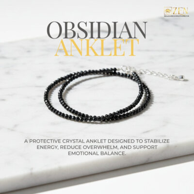 Black Obsidian Anklet [Pack Of 2]
