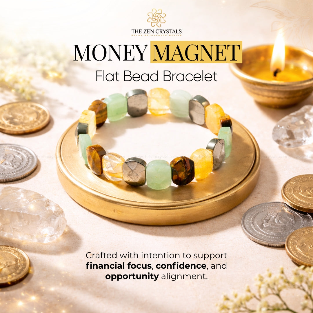 Money Magnet Flat Bead Bracelet