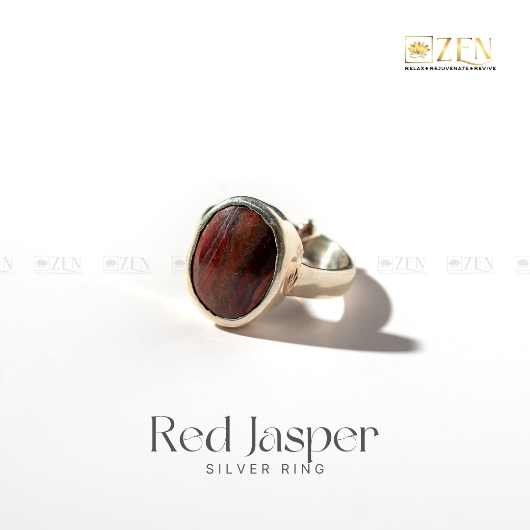 Red Jasper Silver Ring